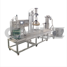 Automatic plastic paint coating pail filling machine